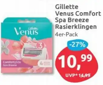 Budni Gillette Venus Comfort Spa Breeze Rasierklingen Angebot