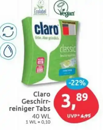 Budni Claro Geschirrreiniger Tabs Angebot