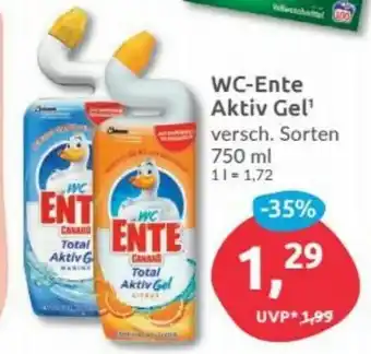 Budni WC Ente Aktiv Gel 750ml Angebot