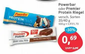 Budni Powerbar oder Premier Protein Riegel 35/40g Angebot