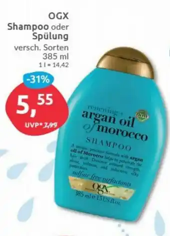 Budni Ogx Shampoo oder Spülung 385ml Angebot