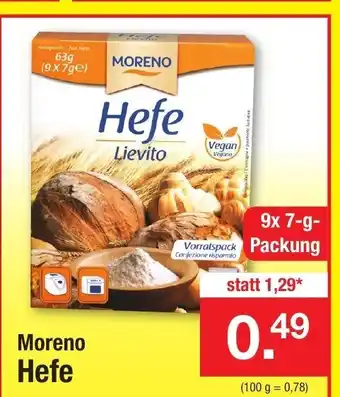 Zimmermann Moreno Hefe 9x7g Angebot