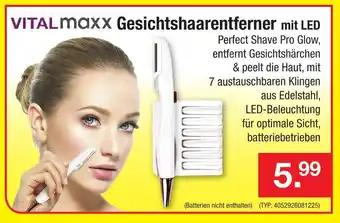 Zimmermann Vitalmaxx Gesichtshaarentferner mit LED Angebot