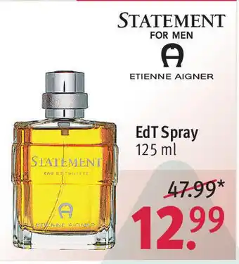 Rossmann Etienne Aigner Statement for Men EdT Spray 125 ml Angebot