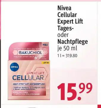 Rossmann Nivea Cellular Expert Lift Tages o. Nachtpflege 50 ml Angebot