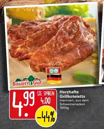 WEZ Bauern Gut Herzhafte Grillkoteletts 1000g Angebot