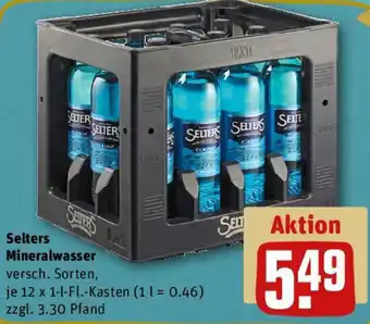 REWE Selters Mineralwasser 12 x 1 l Fl..-Kasten Angebot