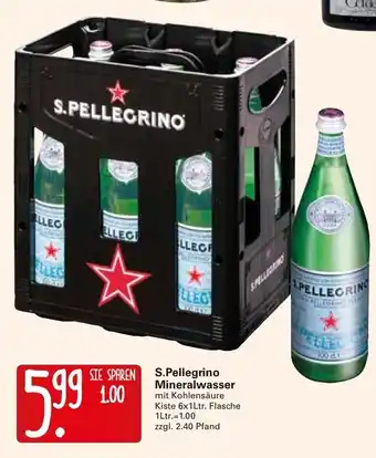 WEZ S. Pellegrino Mineralwasser 6x1L Angebot