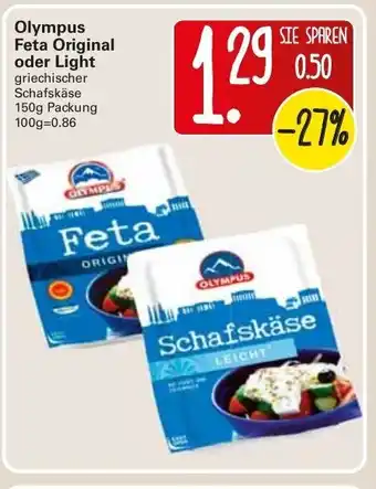 WEZ Olympus Feta Original oder Light 150g Angebot