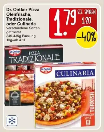 WEZ Dr. Oetker Pizza Ofenfrische, Tradizionale oder Culinaria 345-435g Angebot