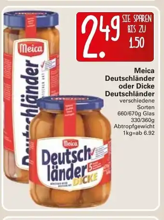 WEZ Meica Deutschländer oder Dicke Deutschländer 660/670g Angebot