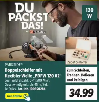 Lidl Parkside Doppelschleifer mit flexibler Welle ,,PDFW 120 A2" Angebot