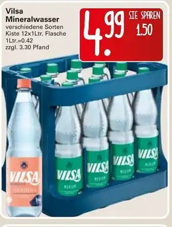 WEZ Vilsa Mineralwasser 12 x 1 L Angebot