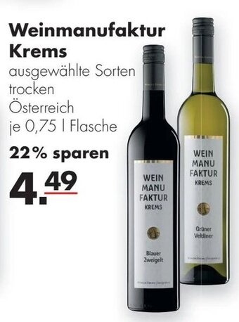 Handelshof Weinmanufaktur Krems 0,75L Angebot