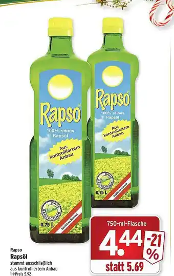 Wasgau Rapso rapsöl Angebot