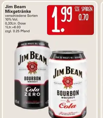 WEZ Jim Beam Mixgetränke 0,33L Angebot