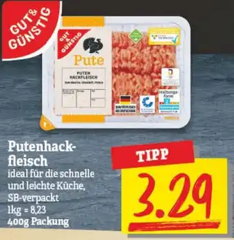 NP Discount Gut & Günstig Putenhackfleisch 400g Packung Angebot