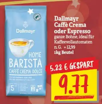 NP Discount Dallmayr Caffè Crema oder Espresso 1kg Beutel Angebot