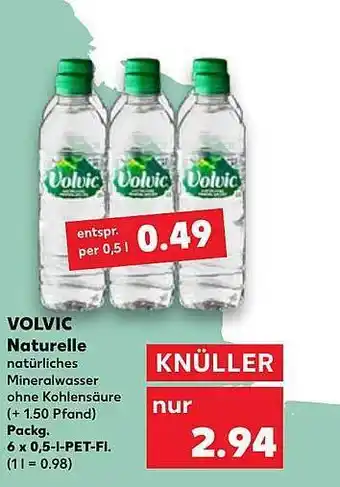 Kaufland Volvic naturelll natürliches mineralwasser Angebot