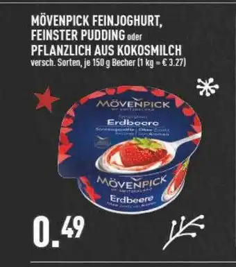 Marktkauf Mövenpick feinjoghurt feinster pudding oder pflanzlich aus kokosmilch Angebot