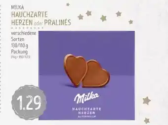 Edeka Struve Milka hauchzarte herzen oder pralinés Angebot