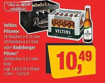 Markant Veltins pilsener oder radeberger pilsner Angebot