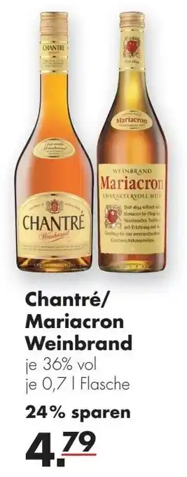 Handelshof Chantré / Mariacron Weinbrand 0,7L Angebot