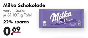 Handelshof Milka Schokolade 81/100g Angebot