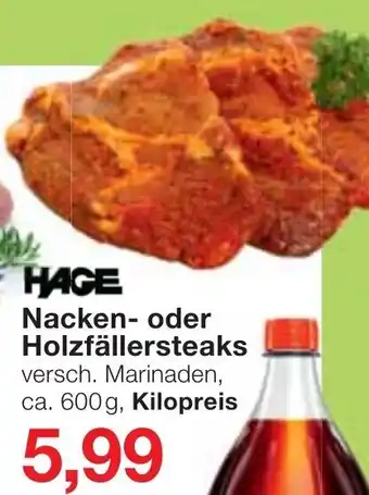 Jawoll Hage Nacken oder Holzfällersteaks 600g Angebot