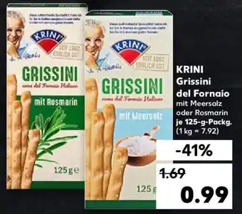 Kaufland Krini Grissini del Fornaio 125 g Packg. Angebot