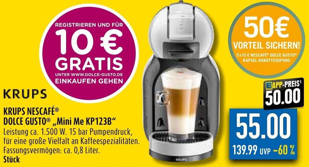 Krups Nescafé Dolce Gusto Mini Me KP123B Angebot bei diska