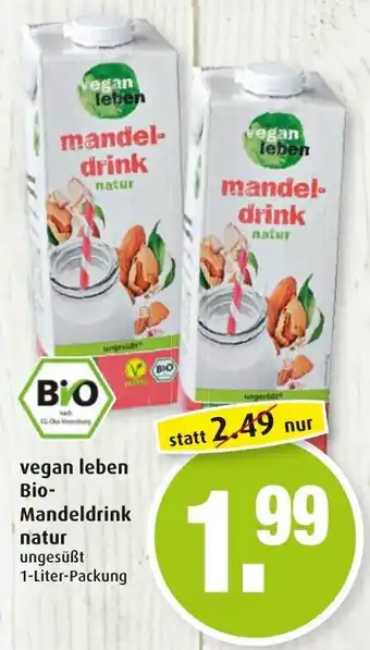 Markant Vegan leben Bio Mandeldrink natur 1L Angebot