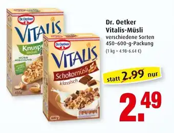 Markant Dr. Oetker Vitalis Müsli 450-600g Angebot