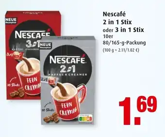 Markant Nescafé 2in1 Stix oder 3in1 Stix 80/165g Angebot