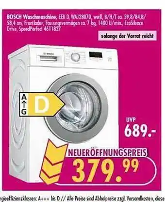 Möbel Boss Bosch waschmaschine Angebot