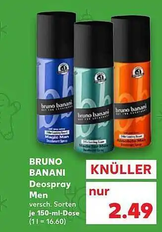 Kaufland Bruno banani deospray men Angebot