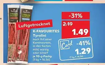 Kaufland K-favourites tyrolini Angebot