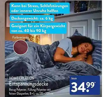 Aldi Nord Home creaction entspannungsdecke Angebot