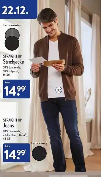 Aldi Nord Straight up strickjacke oder jeans Angebot