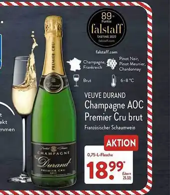 Aldi Nord Veuve durand champagne aoc premier cru brut Angebot