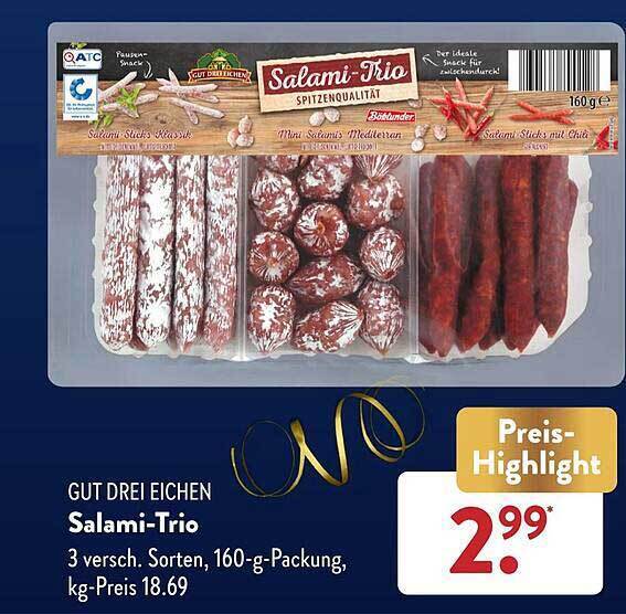 Gut drei eichen salamitrio Angebot bei Aldi Süd