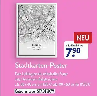 Aldi Nord Stadtkarten-poster Angebot