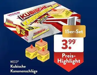 Aldi Süd Weco kubische kanonenschläge Angebot