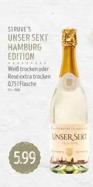 Edeka Struve Struve's unser sekt hamburg edition Angebot