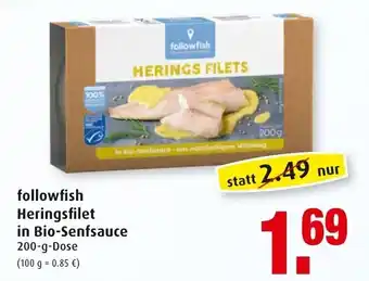 Markant Followfish Heringsfilet in Bio Senfsauce 200g Angebot