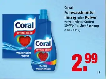 Markant Coral Feinwaschmittel Flüssig oder Pulver Angebot