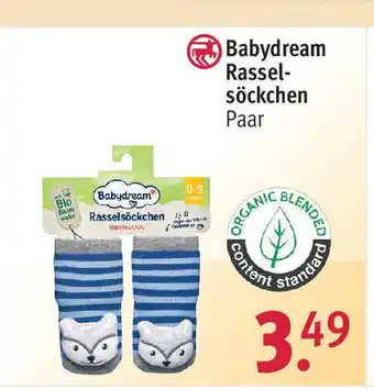 Rossmann Babydream Rasselsockchen Angebot