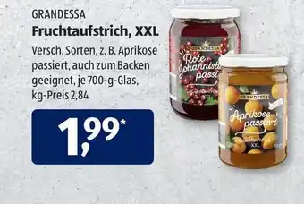 Aldi Süd Grandessa Fruchtaufstrich, XXL Angebot