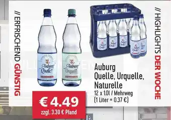 Getränkehaus Auburg Quelle, Urquelle, Naturelle Angebot