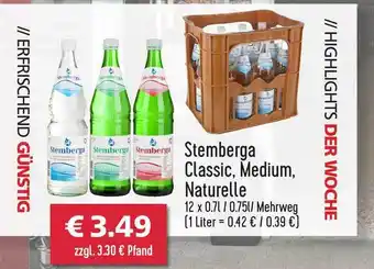 Getränkehaus Stemberga Classic, Medium, Naturelle Angebot